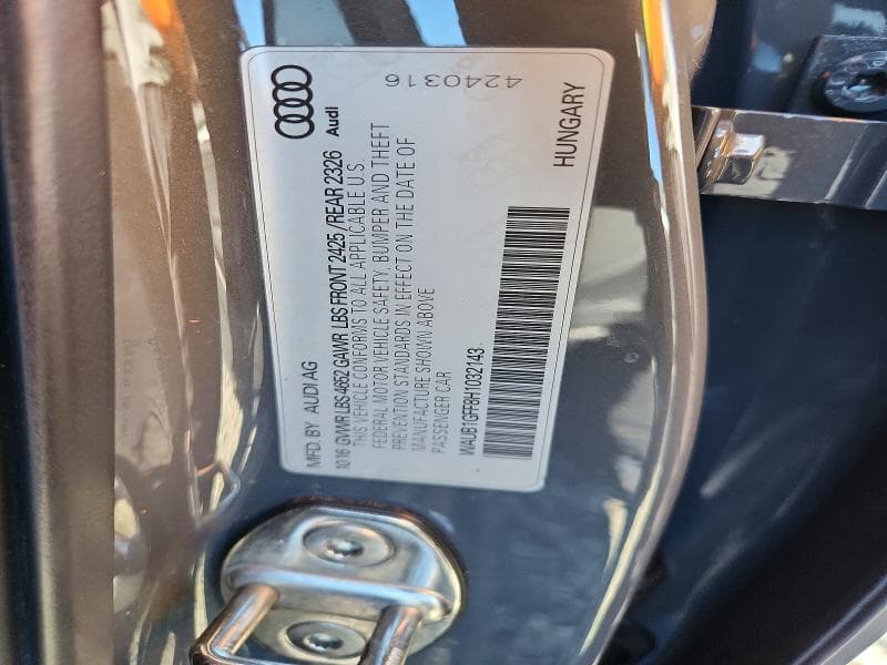 2017 AUDI S3 PREMIUM PLUS 12