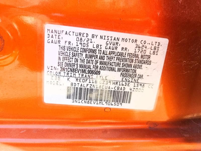 2021 NISSAN VERSA SV 12