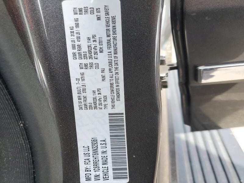 2022 RAM 1500 LIMITED 12
