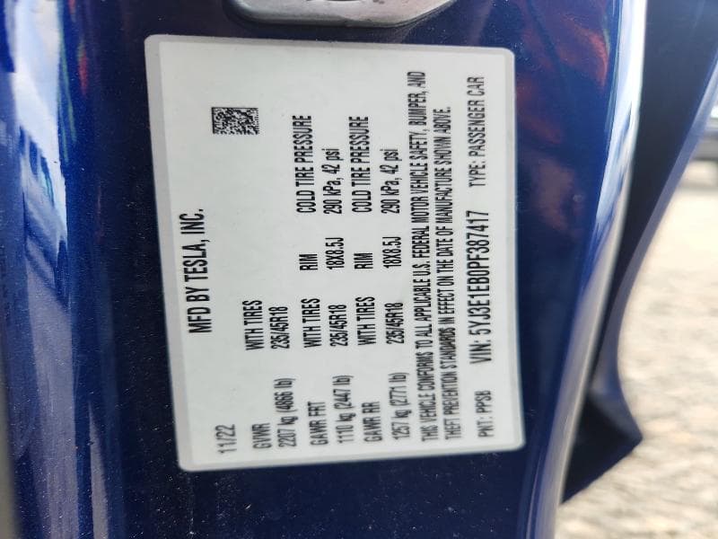 2023 TESLA MODEL 3 12