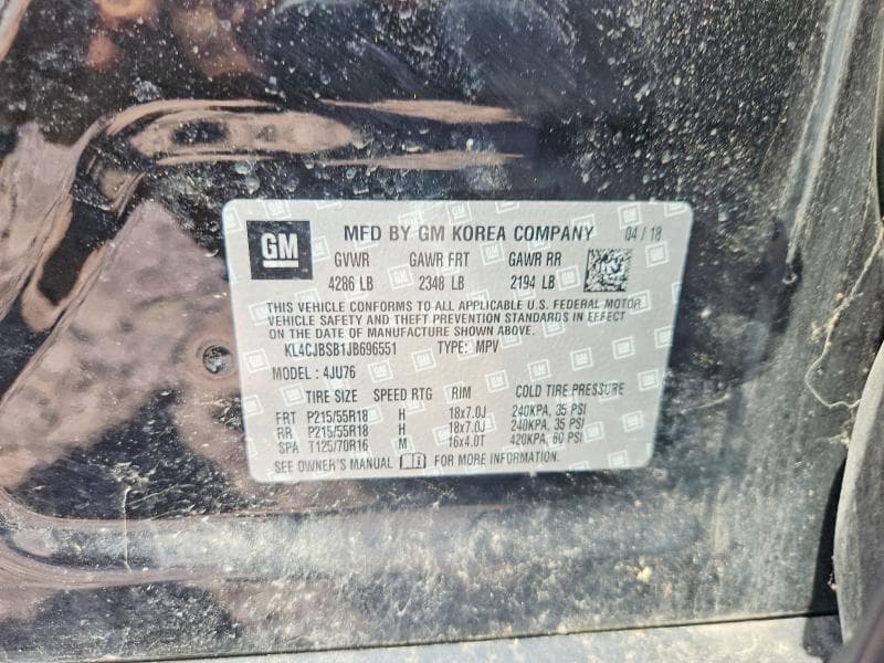 2018 BUICK ENCORE PREFERRED II 12