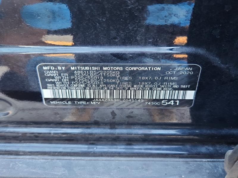 2020 MITSUBISHI OUTLANDER SE 13