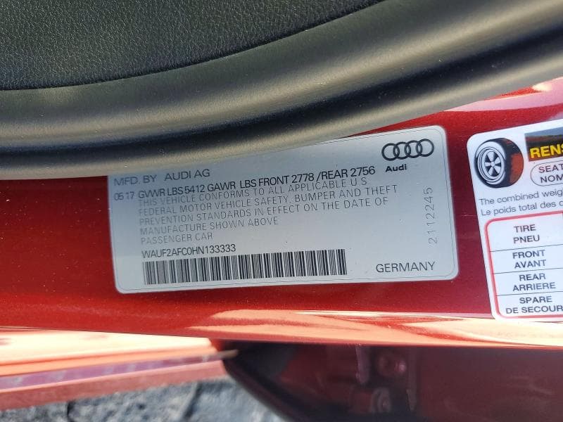 2017 AUDI A6 PREMIUM PLUS 12