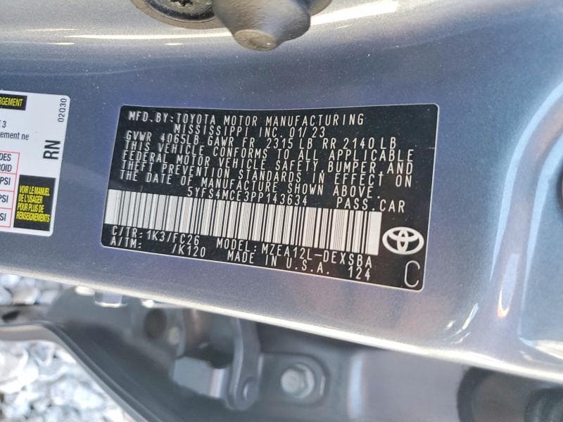 2023 TOYOTA COROLLA SE 13