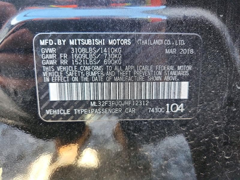 2018 MITSUBISHI MIRAGE G4 ES 12