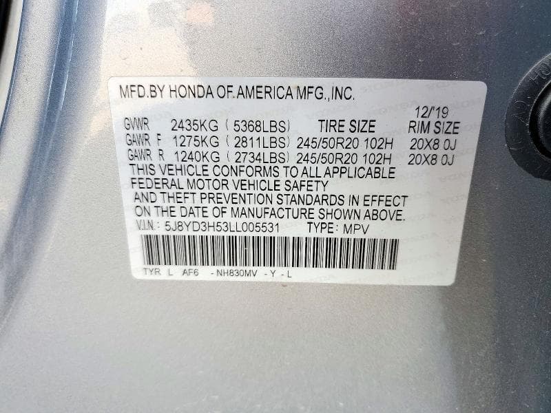 2020 ACURA MDX TECHNOLOGY 13