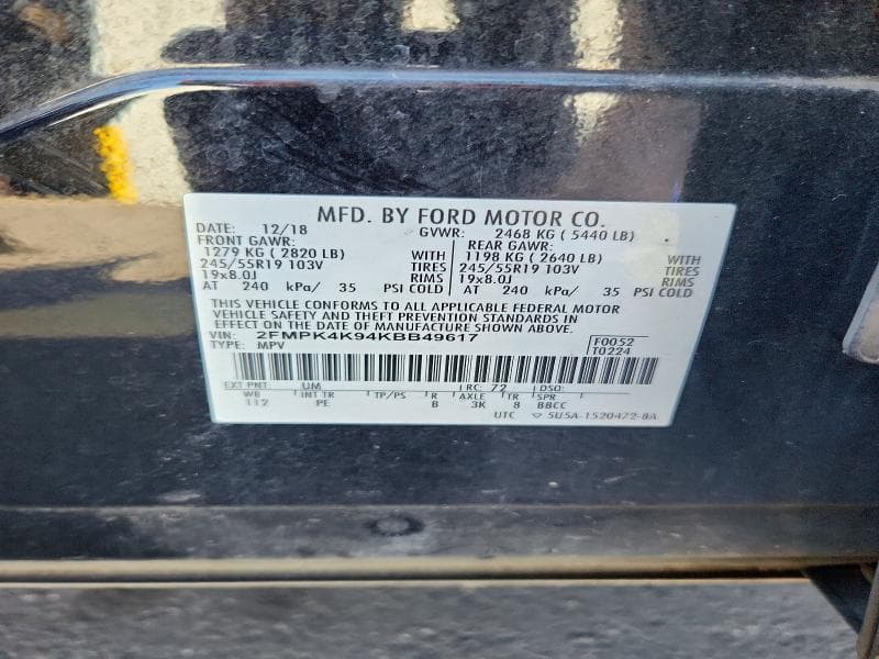 2019 FORD EDGE TITANIUM 12