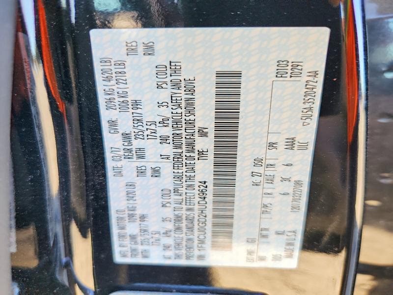 2017 FORD ESCAPE SE 13