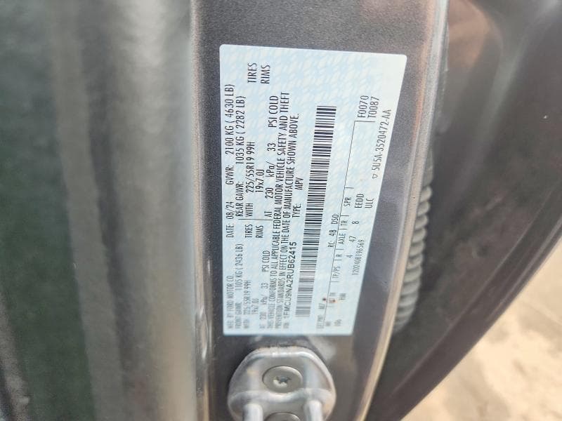2024 FORD ESCAPE ST LINE SELECT 12