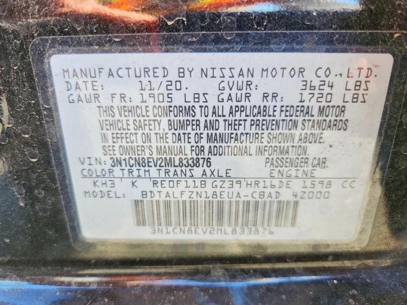 2021 NISSAN VERSA SV 12