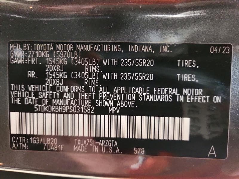 2023 TOYOTA HIGHLANDER LIMITED 13