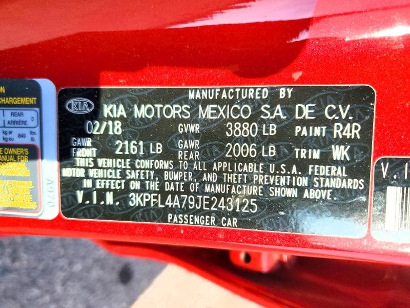 2018 KIA FORTE S 12