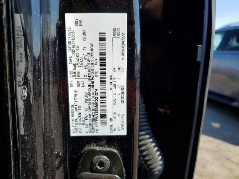 2021 FORD F150 SUPERCREW 12