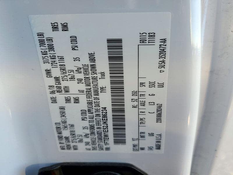 2018 FORD F150 SUPERCREW 12