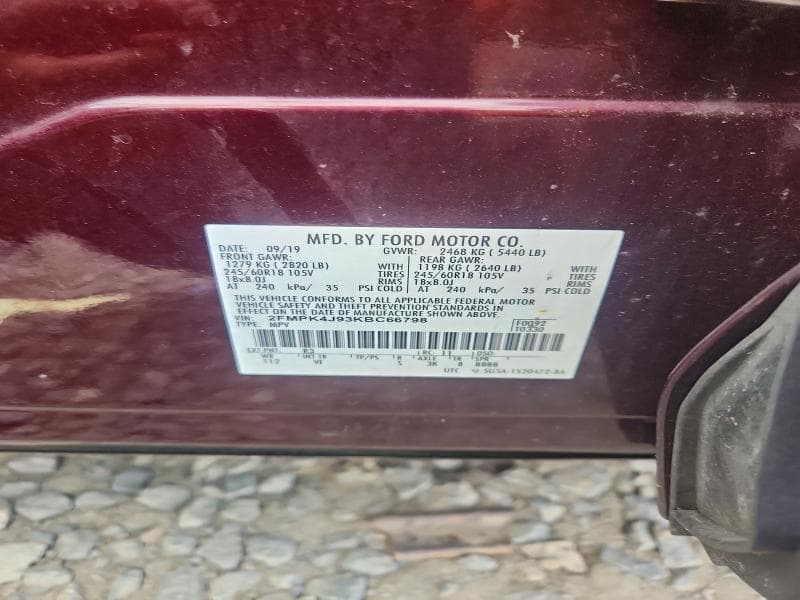 2019 FORD EDGE SEL 12