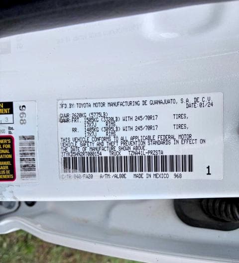 2024 TOYOTA TACOMA SR 10