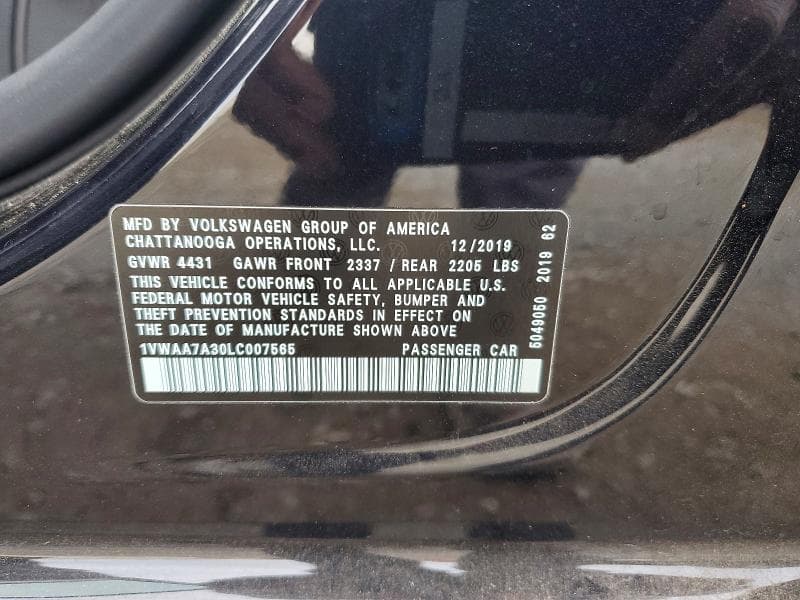 2020 VOLKSWAGEN PASSAT S 12