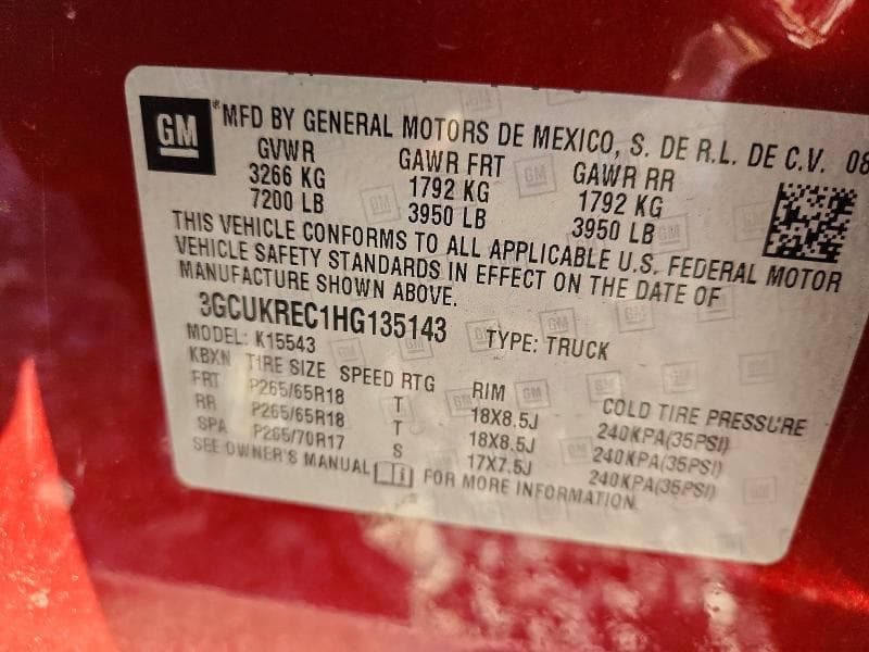 2017 CHEVROLET SILVERADO K1500 LT 12