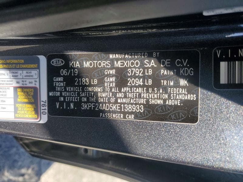 2019 KIA FORTE LXS 12