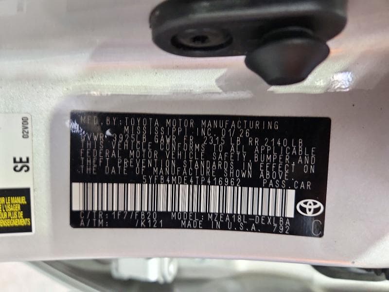 2026 TOYOTA COROLLA LE 13