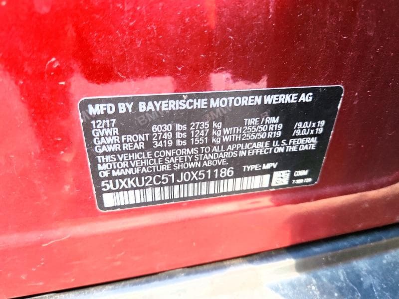 2018 BMW X6 XDRIVE35I 13