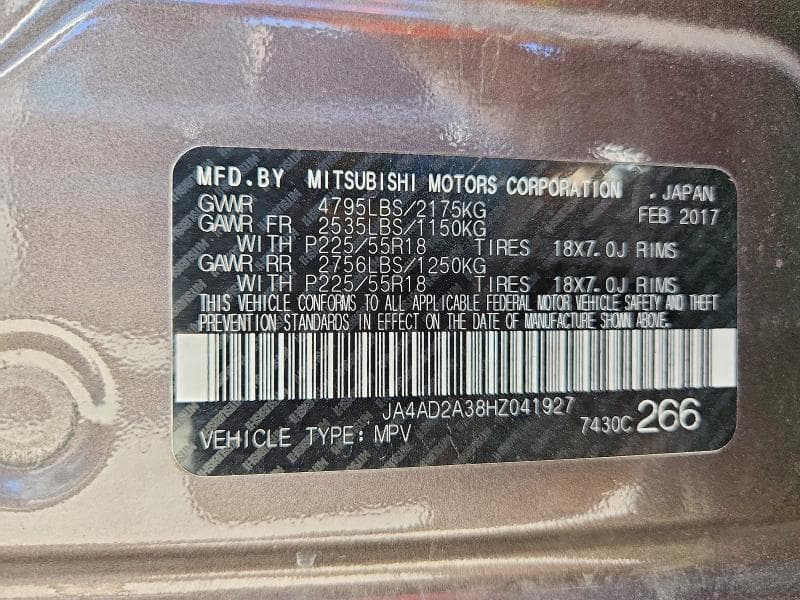 2017 MITSUBISHI OUTLANDER ES 13