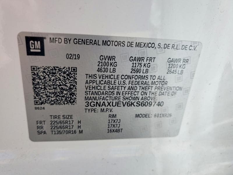 2019 CHEVROLET EQUINOX LT 14