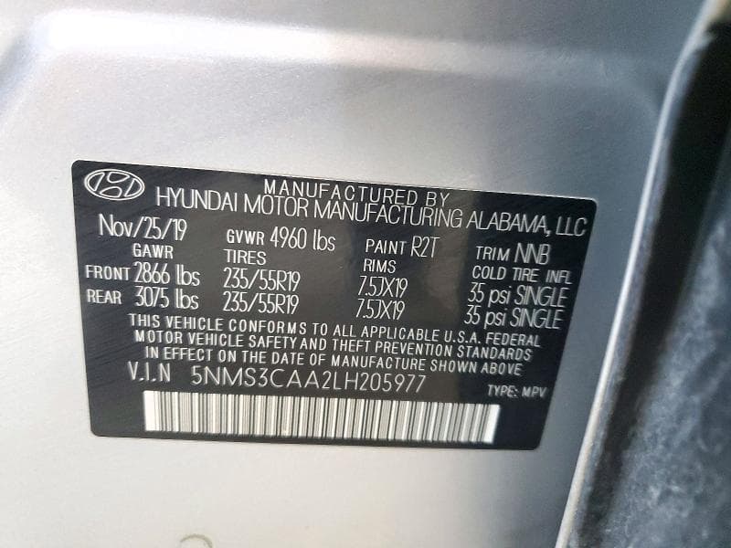 2020 HYUNDAI SANTA FE SEL 2.0T 13