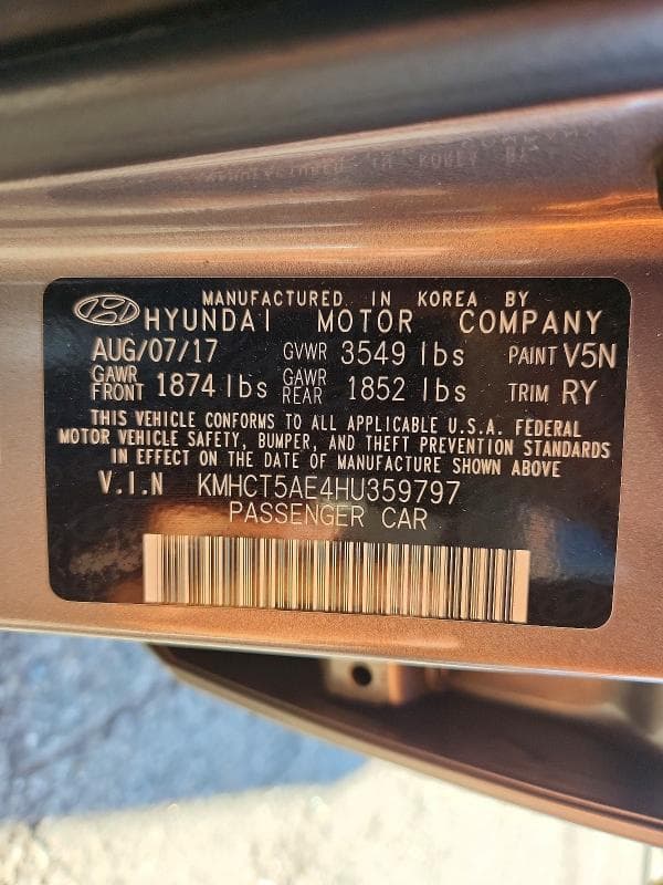 2017 HYUNDAI ACCENT SE 12