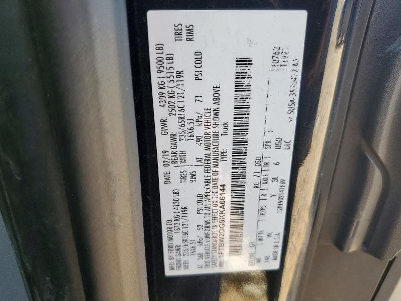 2019 FORD TRANSIT T-350 13