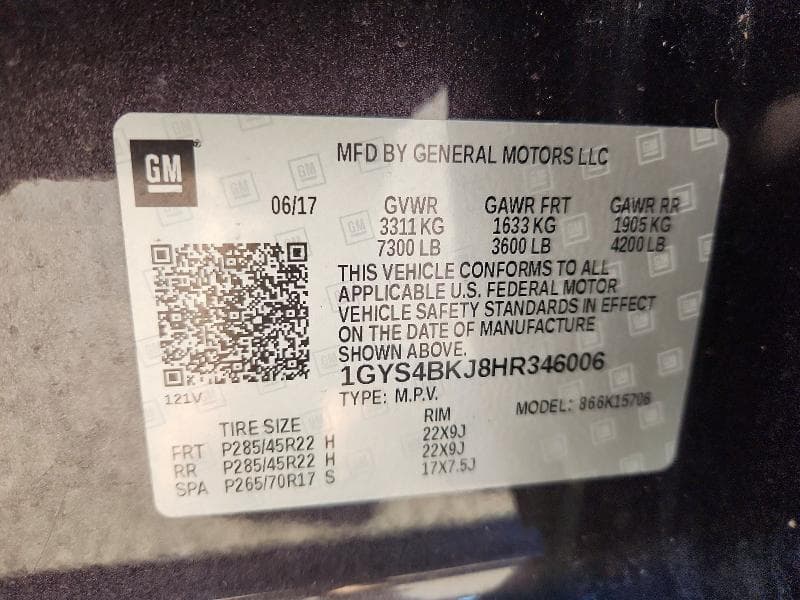 2017 CADILLAC ESCALADE LUXURY 13