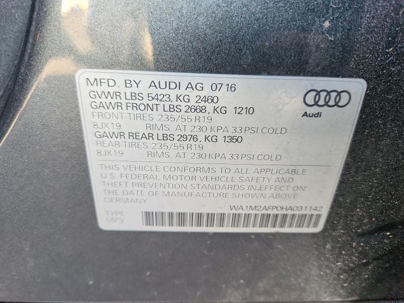 2017 AUDI Q5 PREMIUM PLUS 12