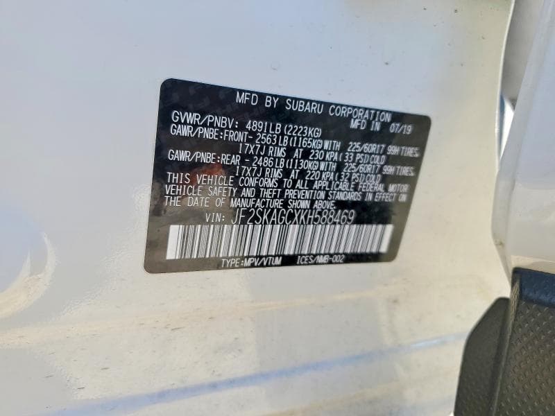 2019 SUBARU FORESTER PREMIUM 13