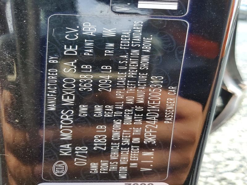 2019 KIA FORTE FE 12