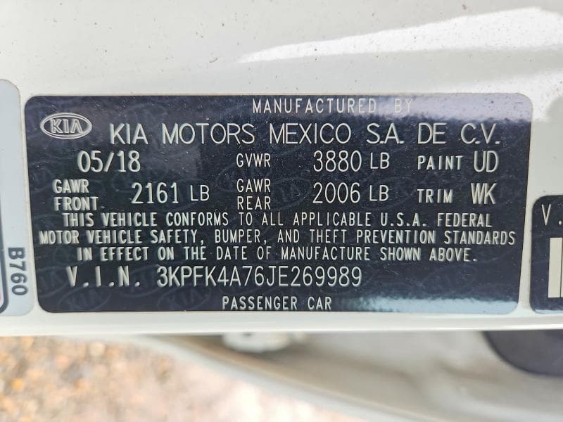 2018 KIA FORTE LX 13
