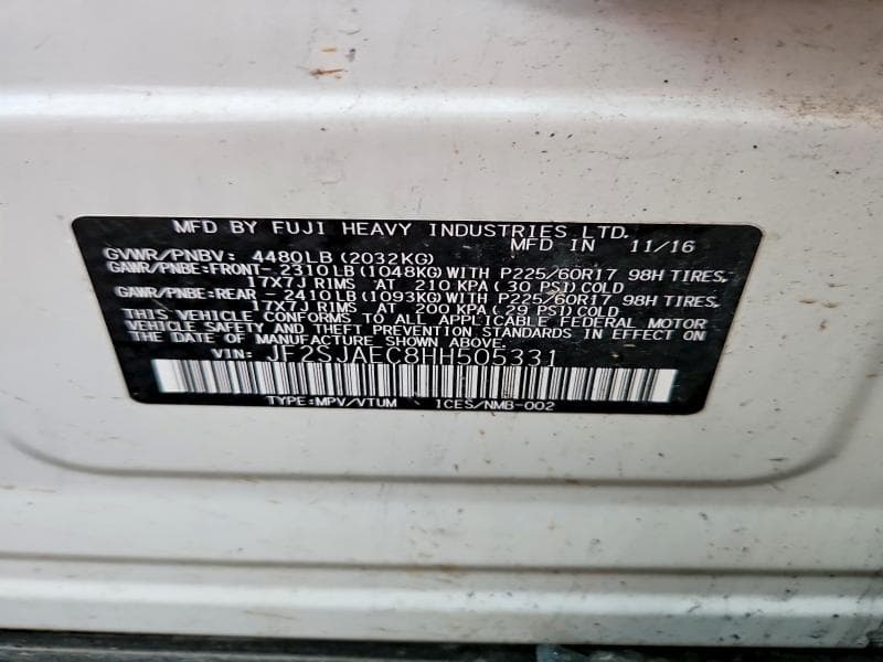 2017 SUBARU FORESTER 2.5I PREMIUM 13