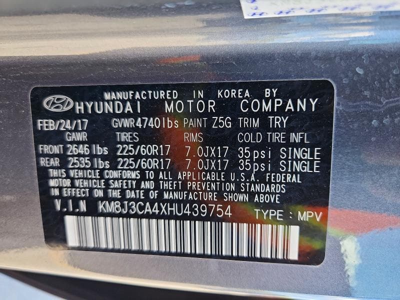 2017 HYUNDAI TUCSON SE PLUS 12