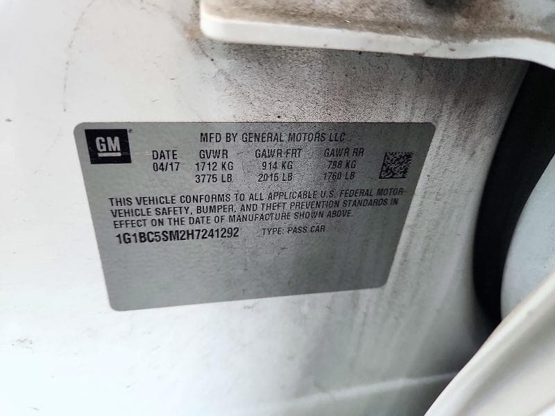 2017 CHEVROLET CRUZE LS 12