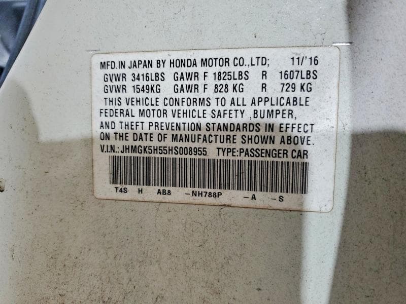 2017 HONDA FIT LX 14