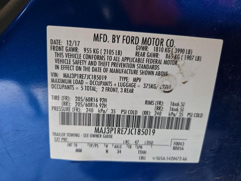 2018 FORD ECOSPORT S 14