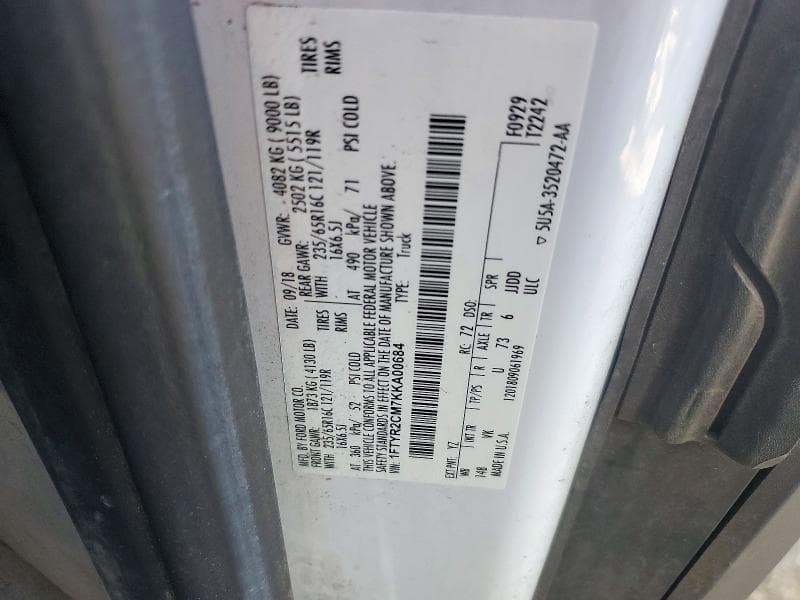 2019 FORD TRANSIT T-250 13