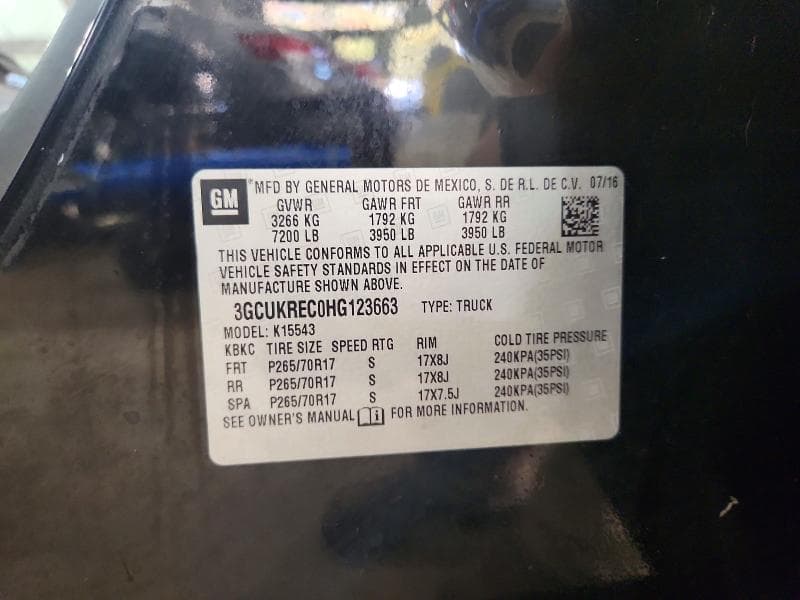 2017 CHEVROLET SILVERADO K1500 LT 12
