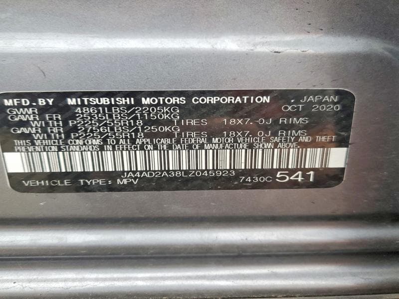 2020 MITSUBISHI OUTLANDER ES 14