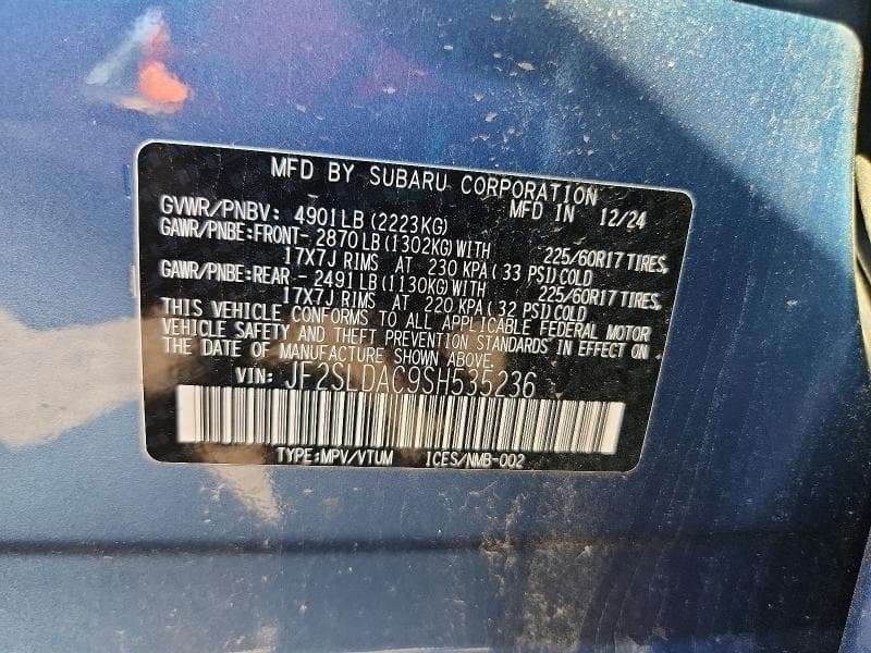 2025 SUBARU FORESTER 13