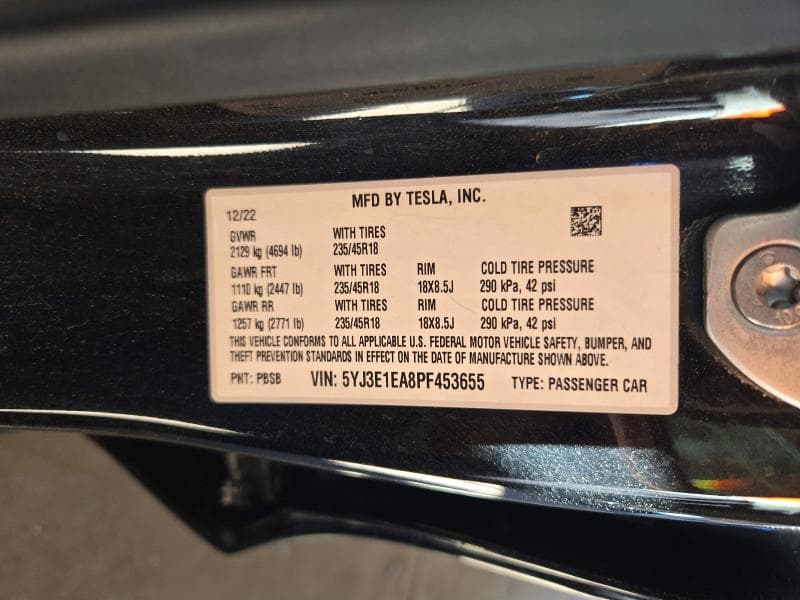 2023 TESLA MODEL 3 12