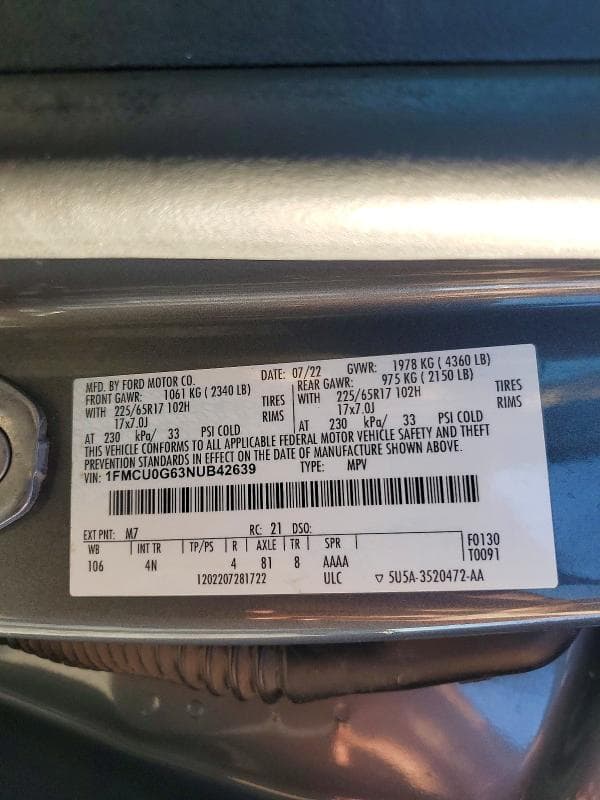 2022 FORD ESCAPE SE 13