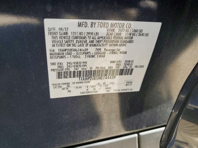 2017 FORD TAURUS LIMITED 12