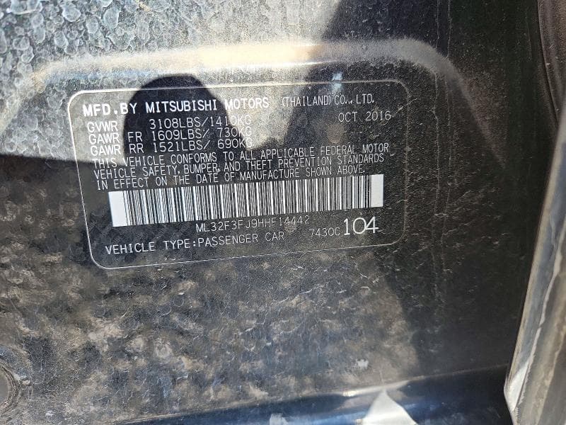 2017 MITSUBISHI MIRAGE G4 ES 12