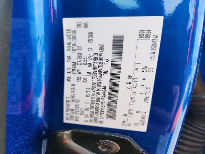 2017 FORD F150 SUPERCREW 12