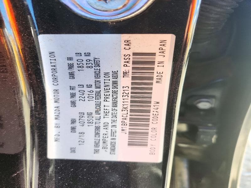 2019 MAZDA 3 PREFERRED PLUS 12